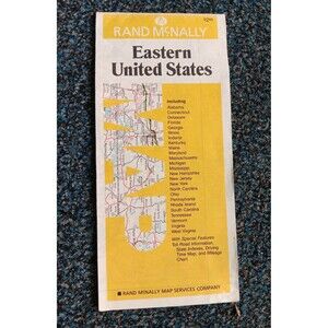 Vintage Rand McNally Eastern United States Map 1990